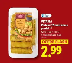 Lidl VITASIA Plateau 12 mini nems poulet offre