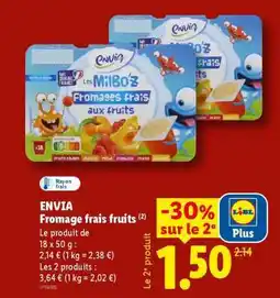 Lidl ENVIA Fromage frais fruits offre