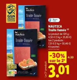 Lidl NAUTICA Truite fumée offre