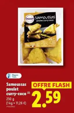 Lidl Samoussas poulet curry-coco offre