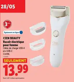 Lidl CIEN BEAUTY Rasoir électrique pour femme offre