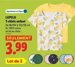 Lidl LUPILU T-shirts enfant offre