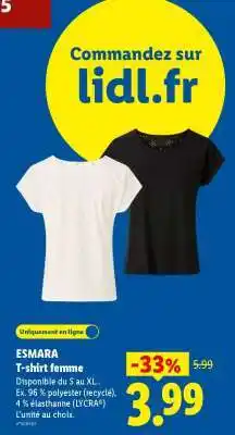 Lidl ESMARA T-shirt femme offre