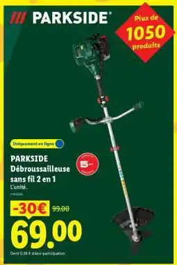 Lidl PARKSIDE Débroussailleuse sans fil 2 en 1 offre