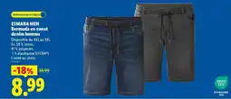 Lidl ESMARA MEN Bermuda en sweat denim homme offre