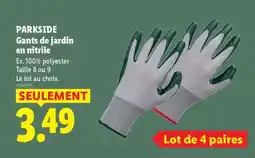 Lidl PARKSIDE Gants de jardin en nitrile offre