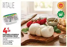Auchan MOZZARELLA DI BUFALA DOP CAMPANA TRESSE offre
