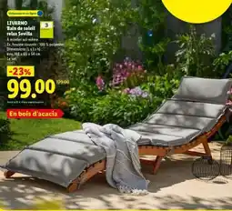 Lidl LIVARNO Bain de soleil relax Sevilla offre