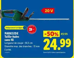 Lidl PARKSIDE Taille-haies sans fil offre