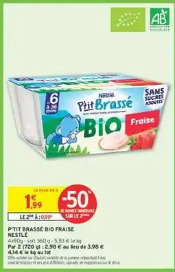 Intermarché Hyper P'TIT BRASSÉ BIO FRAISE offre