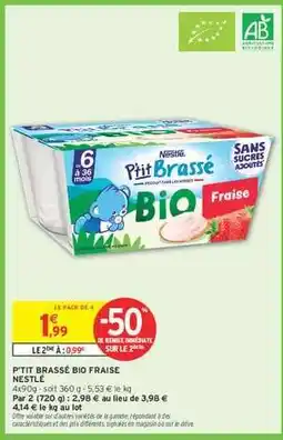 Intermarché P'TIT BRASSÉ BIO FRAISE offre