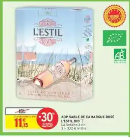 Intermarché AOP SABLE DE CAMARGUE ROSÉ offre