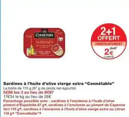 Monop' Sardines à l'huile d'olive vierge extra connétable offre