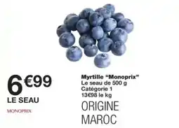 Monop' Myrtille monoprix offre