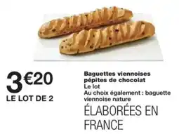 Monop' Baguettes viennoises pépites de chocolat offre