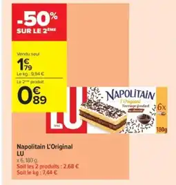 Carrefour Contact LU Napolitain L'Original offre