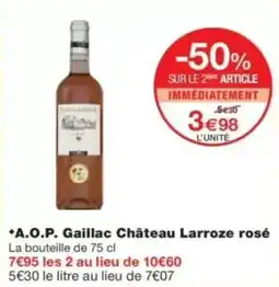 Monop' A.o.p. gaillac château larroze rosé offre