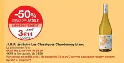 Monop' I.g.p. ardèche les classiques chardonnay blanc offre