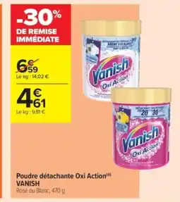 Carrefour Contact VANISH Poudre détachante Oxi Action offre