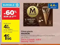 Carrefour MAGNUM Cônes glacés offre
