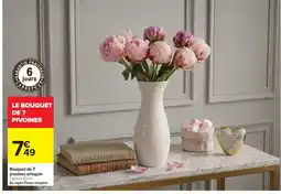 Carrefour Bouquet de 7 pivoines arlequin offre