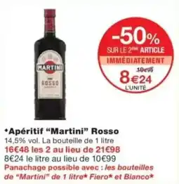 Monop' Apéritif martini rosso offre