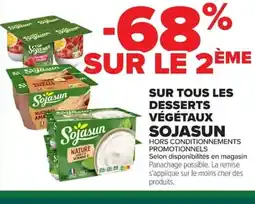 Carrefour SOJASUN Sur tous les desserts végétaux offre