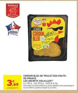 Intermarché Hyper Cordon Bleu de Poulet des Hauts-de-France offre