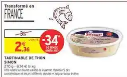 Intermarché Hyper Tartinable De Thon Simon offre