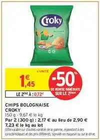 Intermarché Hyper CHIPS BOLOGNAISE CROKY offre