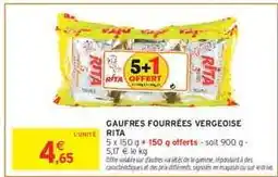 Intermarché Hyper Gaufres Fourrées Vergeoise 'RITA' offre