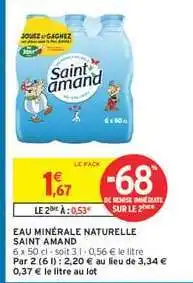 Intermarché Hyper Eau Minérale Naturelle Saint Amand offre