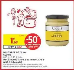 Intermarché Hyper Moutarde de Dijon Clovis offre