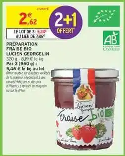 Intermarché Hyper PRÉPARATION FRAISE BIO LUCIEN GEORGELIN offre