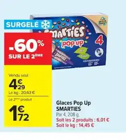 Carrefour SMARTIES Glaces Pop Up offre