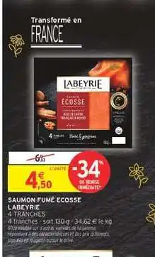 Intermarché Hyper SAUMON FUMÉ ÉCOSSE LABEYRIE offre