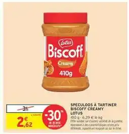 Intermarché Hyper SPECULOOS À TARTINER BISCOFF CREAMY LOTUS offre