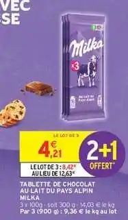Intermarché Hyper Milka Tablette de Chocolat offre