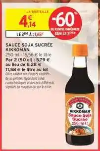 Intermarché Hyper Sauce Soja Sucrée Kikkoman offre