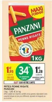 Intermarché Hyper Panzani Penne Rigate offre