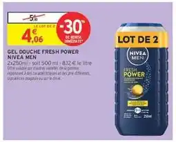 Intermarché Hyper GEL DOUCHE FRESH POWER NIVEA MEN offre