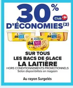 Carrefour LA LAITIÈRE Sur tous les bacs de glace offre