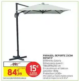 Intermarché Hyper PARASOL DEPORTE 2X3M ROTATIF offre