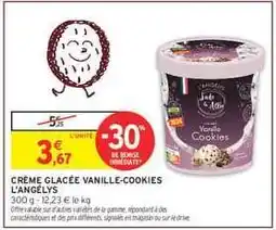 Intermarché CRÈME GLACÉE VANILLE-COOKIES L'ANGÉLYS offre