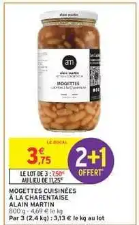 Intermarché Mogettes cuisinées à la Charentaise offre