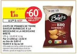Intermarché CHIPS DE POMMES DE TERRE SAVEUR BARBECUE À LA MEXICAINE À LA MEXICAINE BRETS offre