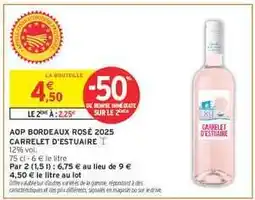 Intermarché AOP Bordeaux Rosé 2025 Carrelet d'Estuaire offre