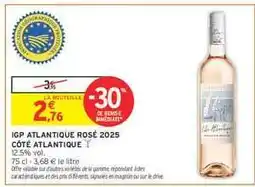 Intermarché IGP ATLANTIQUE ROSÉ 2025 offre