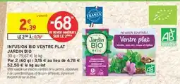 Intermarché INFUSION BIO VENTRE PLAT JARDIN BIO offre