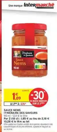 Intermarché SAUCE NEMS offre